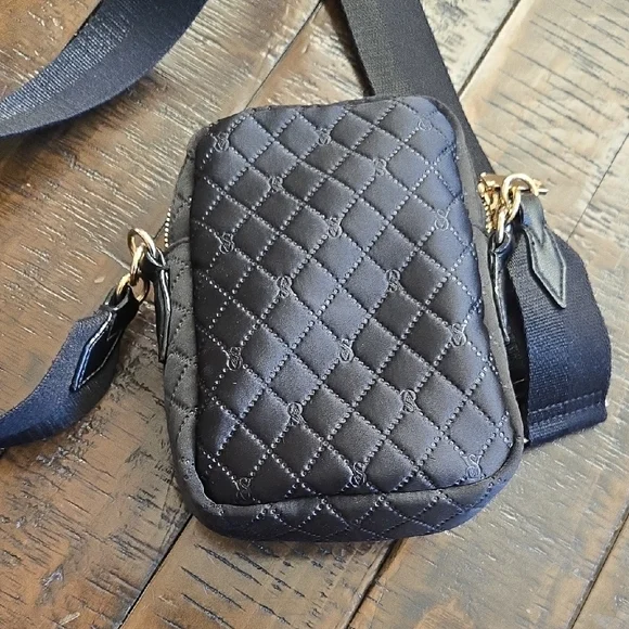 Black Quilted Crossbody Bag - Picture 3 of 6